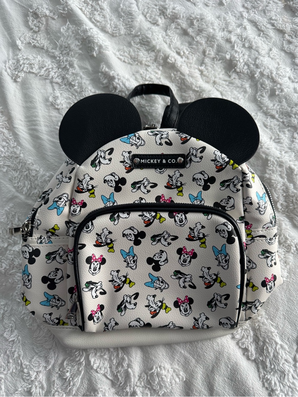 Disney Minnie & Mickey Patterned Mini Backpack